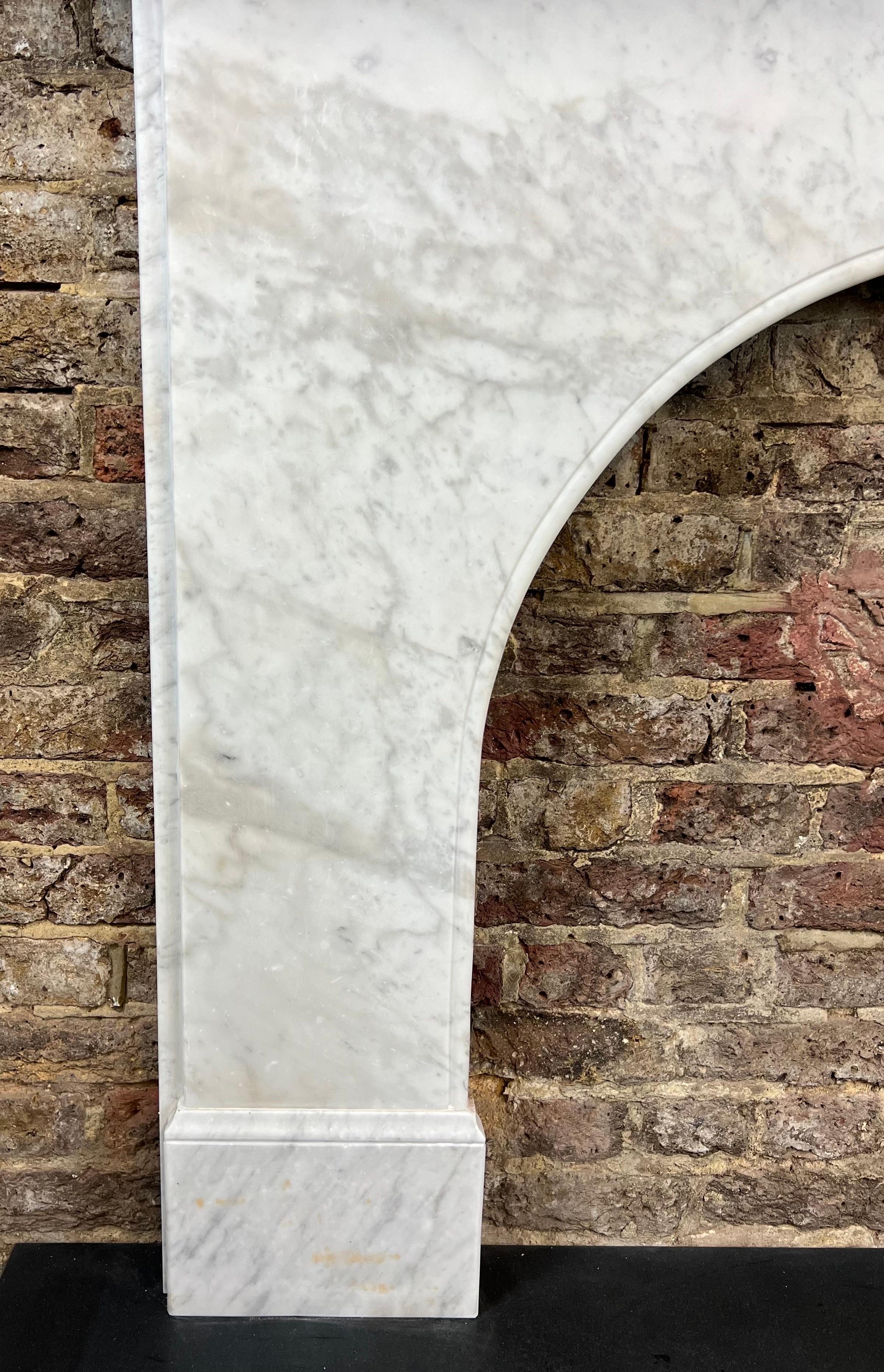 19th Century Victorian Arched Marble Fireplace Mantlepiece 6