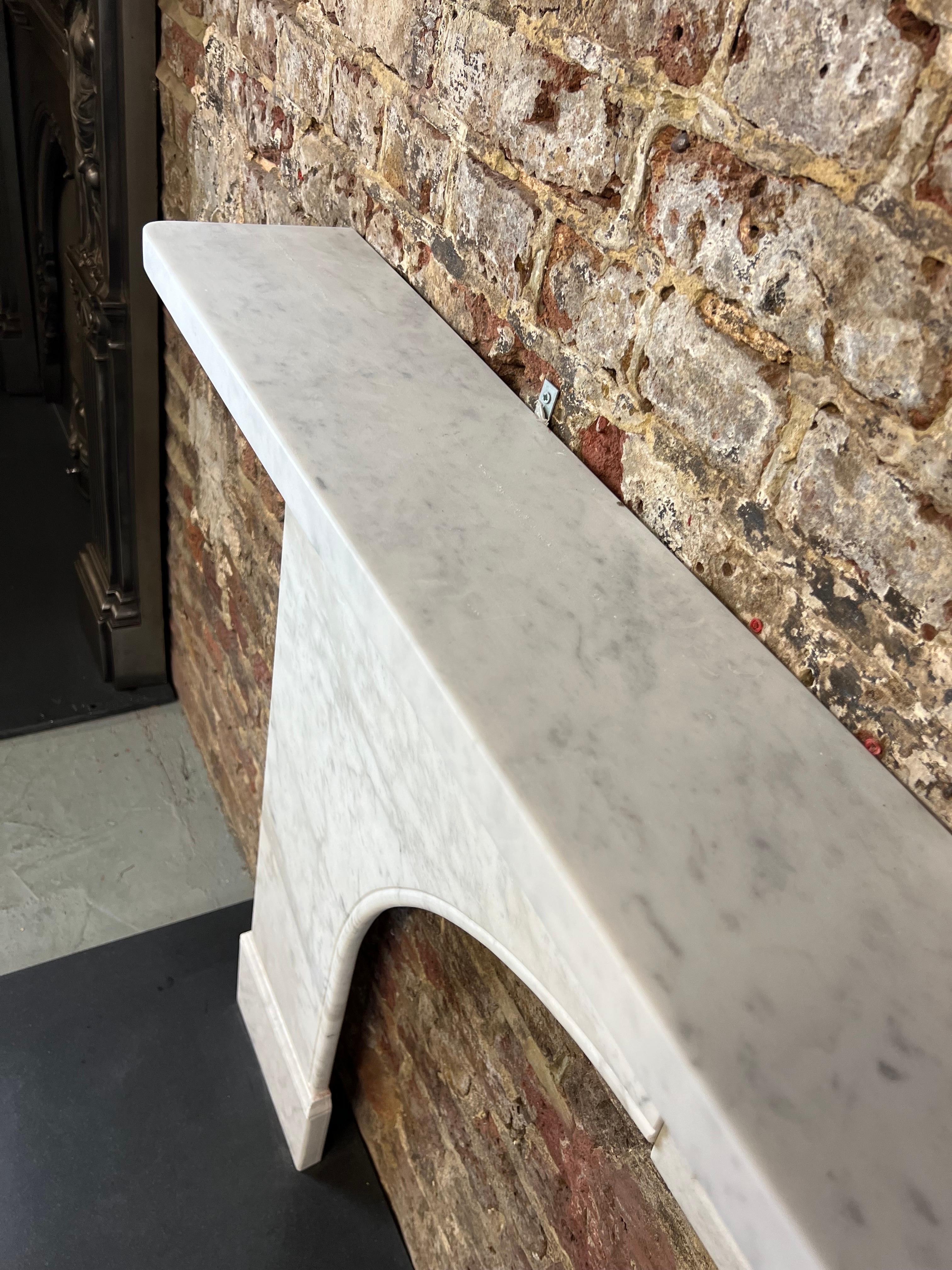19th Century Victorian Arched Marble Fireplace Mantlepiece 3