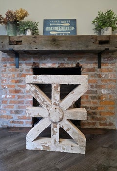 19th Century Victorian Architectural Salvage Painted White Wood Railing Element