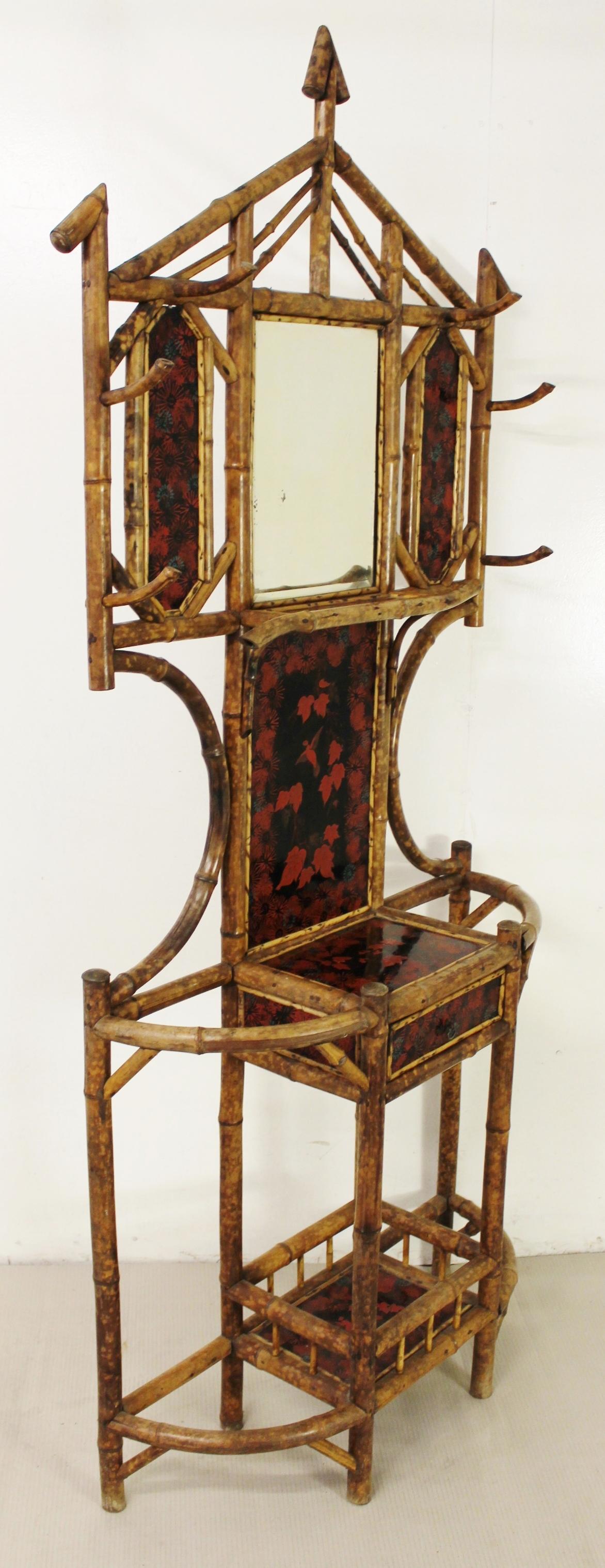 19th Century Victorian Bamboo Hall Stand For Sale 2