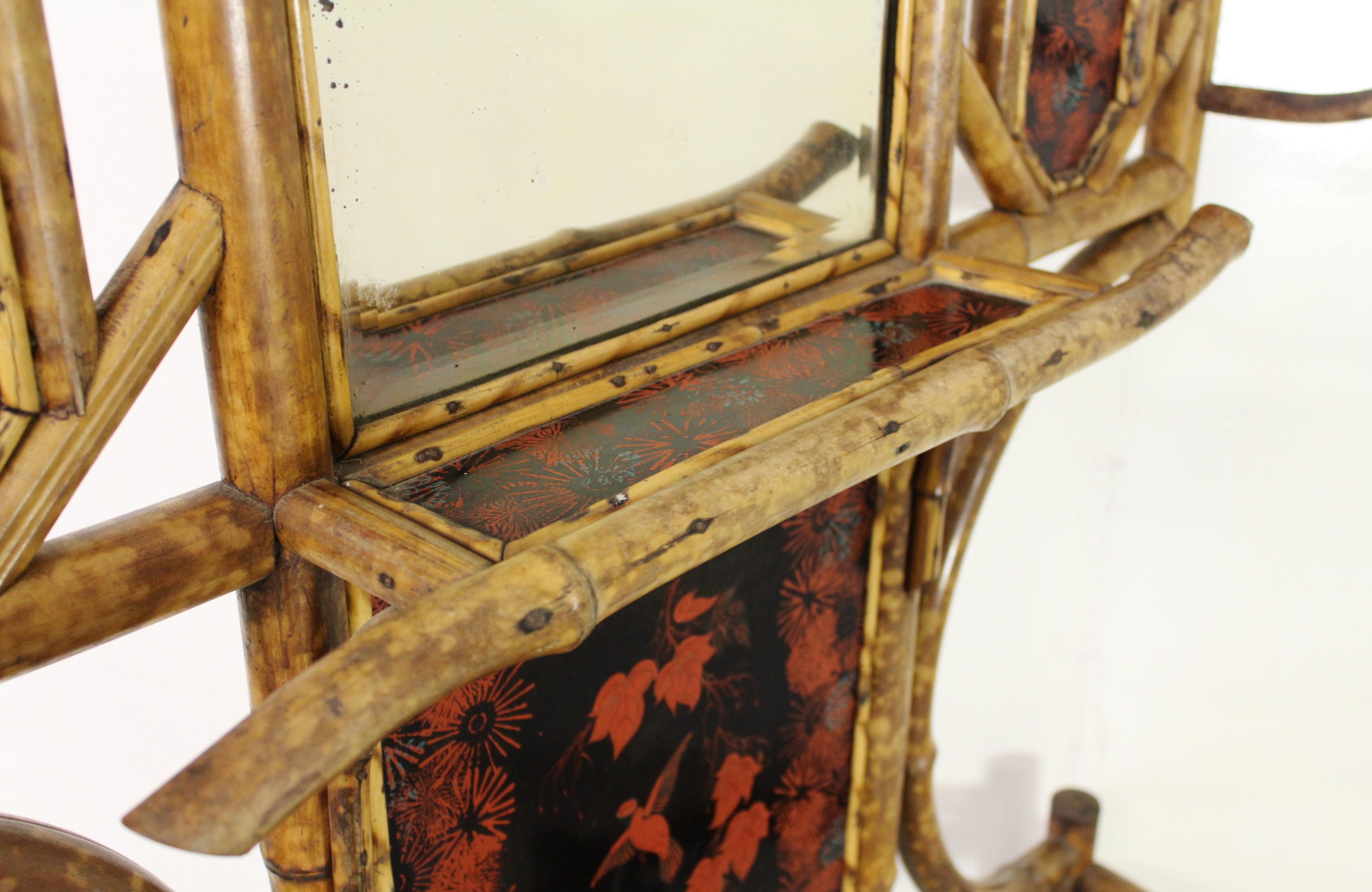 19th Century Victorian Bamboo Hall Stand For Sale 4