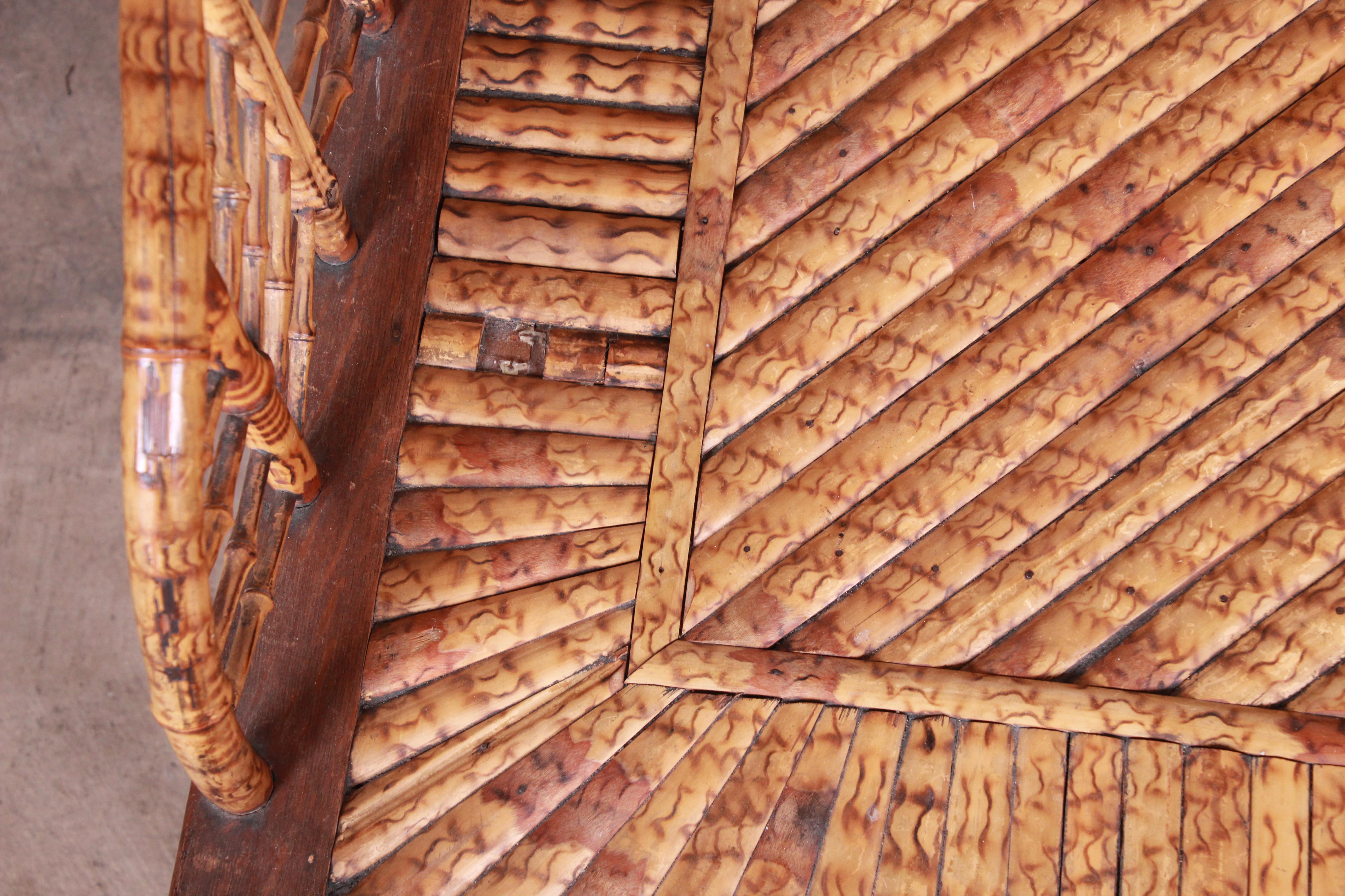 19th Century Victorian Bamboo Settee 3