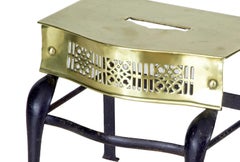 19th Century Victorian Brass and Iron Trivet Footman