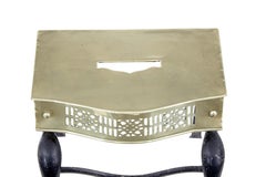 19th Century Victorian Brass and Iron Trivet Footman
