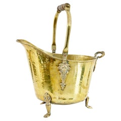 Antique 19th century Victorian brass coal scuttle