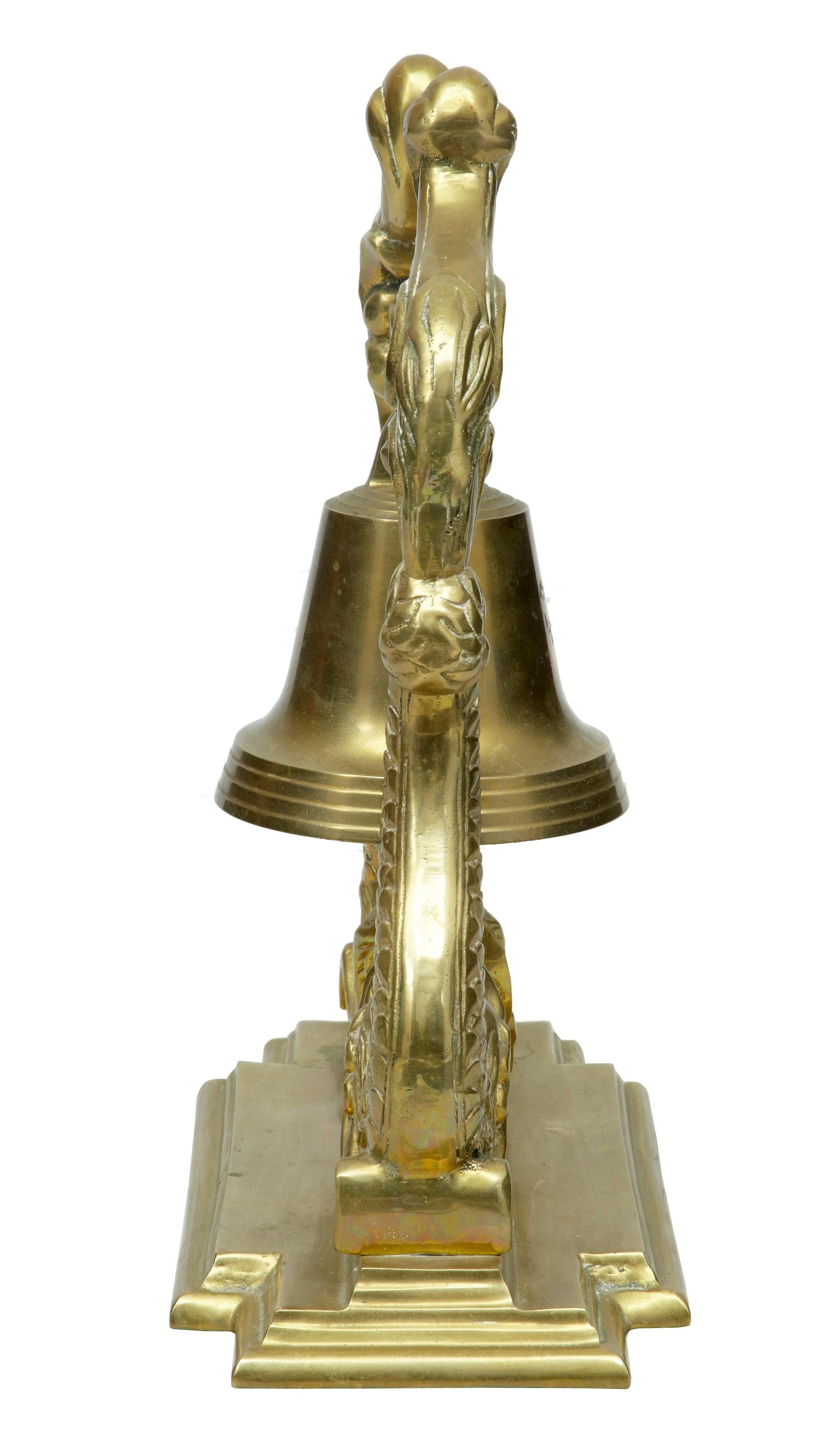 Late Victorian 19th Century Victorian Brass Decorative Dinner Bell