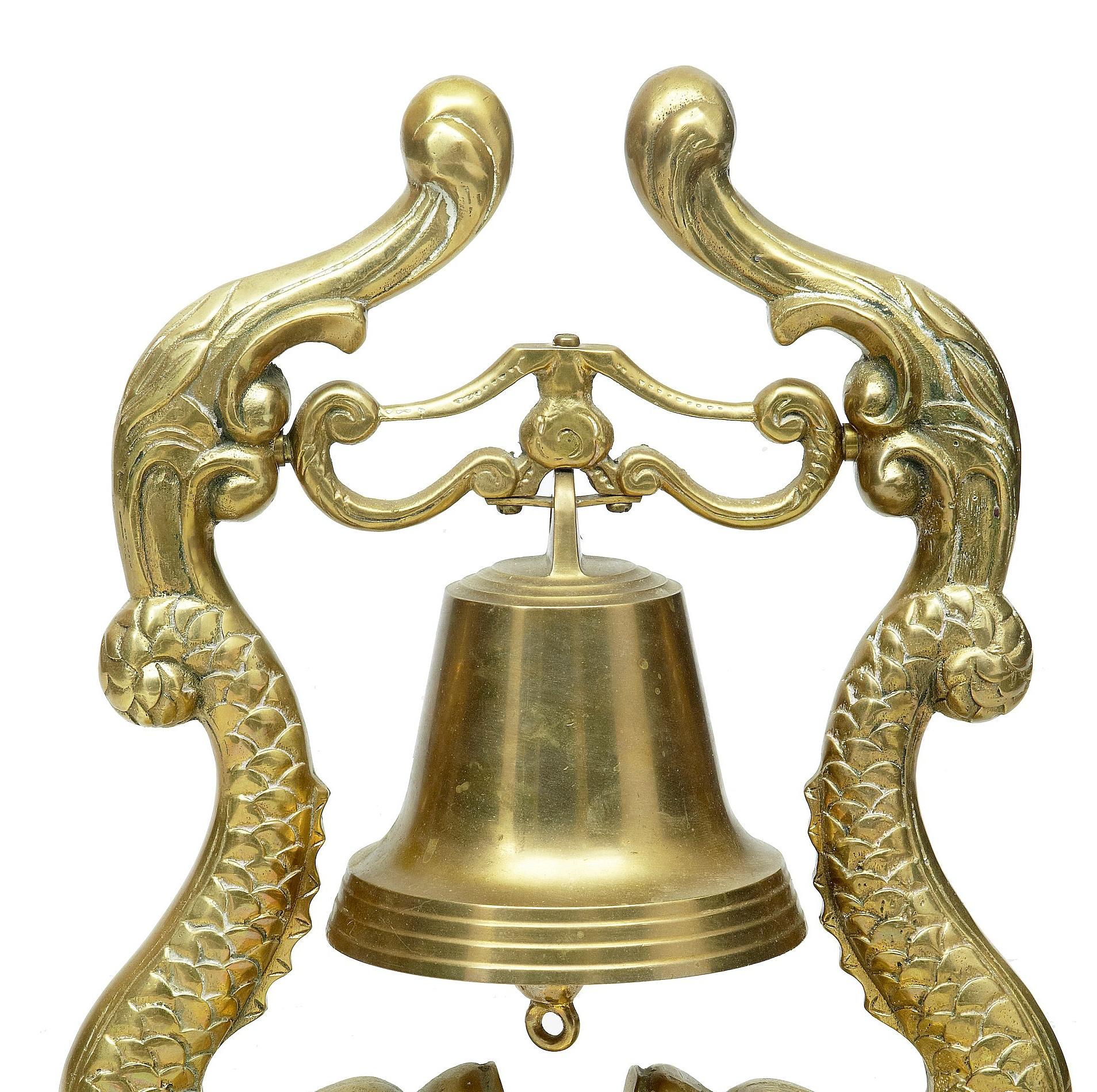 Swedish 19th Century Victorian Brass Decorative Dinner Bell