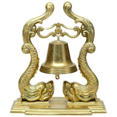 Antique 19th Century Victorian Brass Decorative Dinner Bell