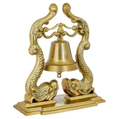 Antique 19th century Victorian brass decorative dinner bell