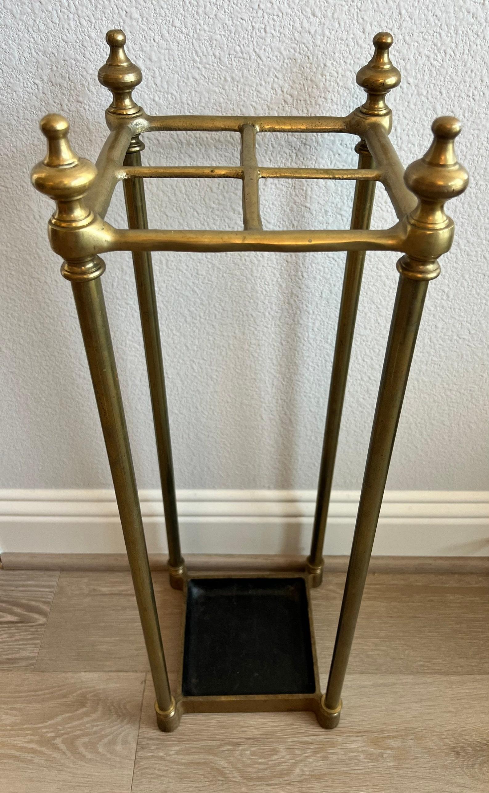 19th Century Victorian Brass & Iron Umbrella Stand 7