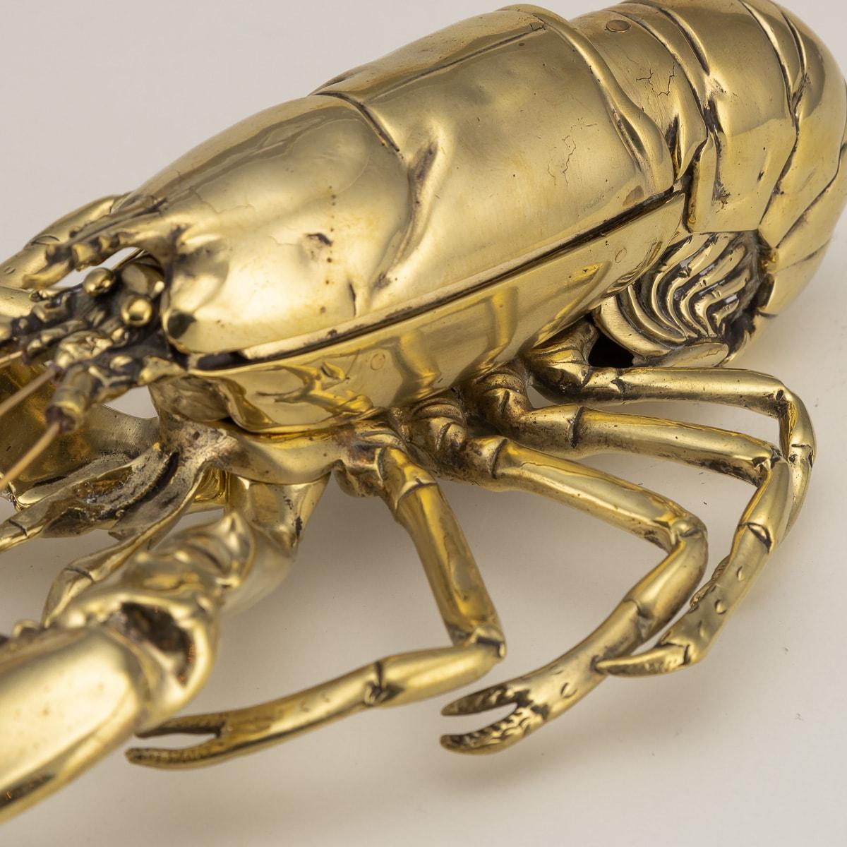19th Century Victorian Brass Lobster Shaped Inkstand, c.1890 6