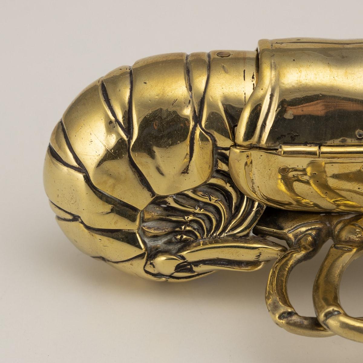 19th Century Victorian Brass Lobster Shaped Inkstand, c.1890 7