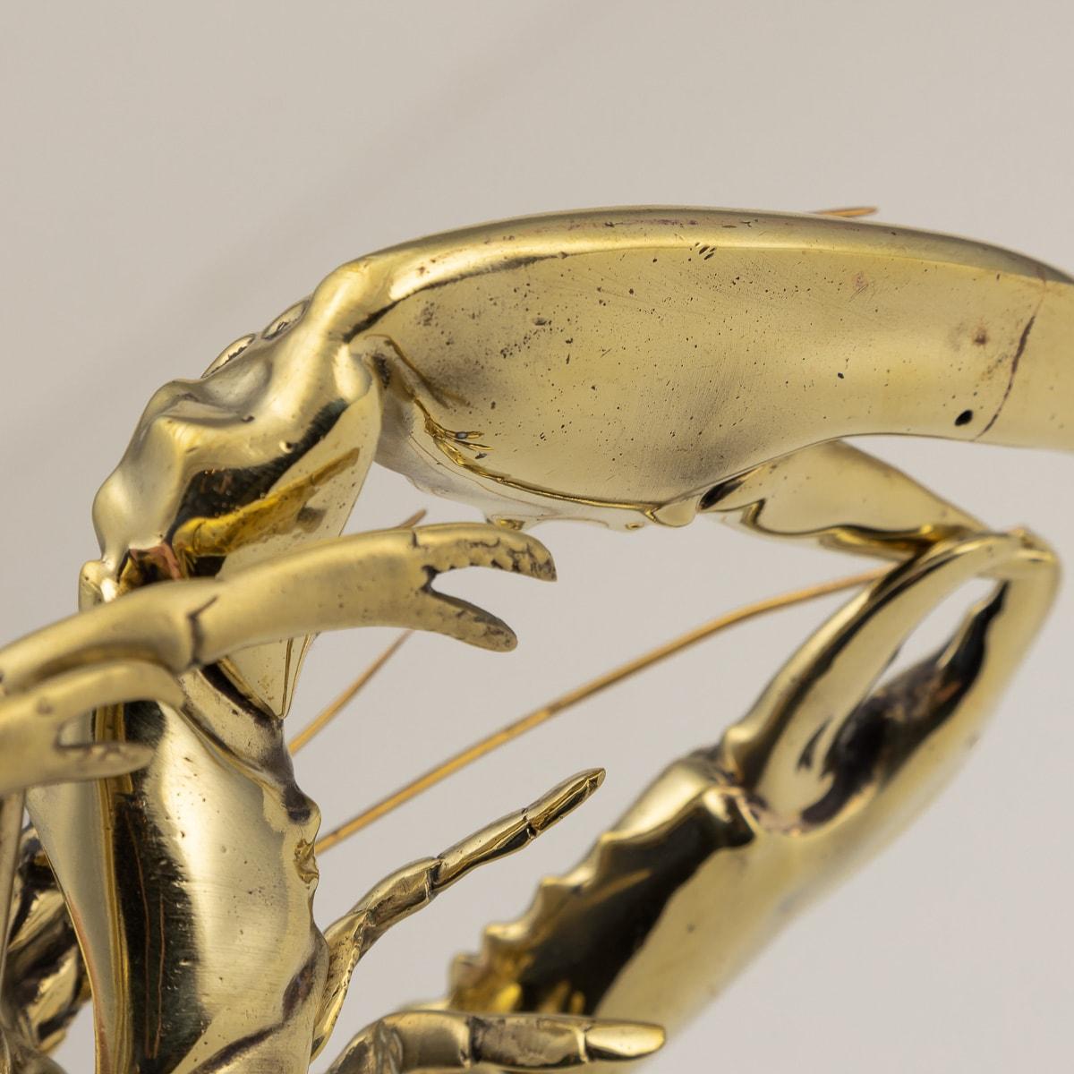 19th Century Victorian Brass Lobster Shaped Inkstand, c.1890 9