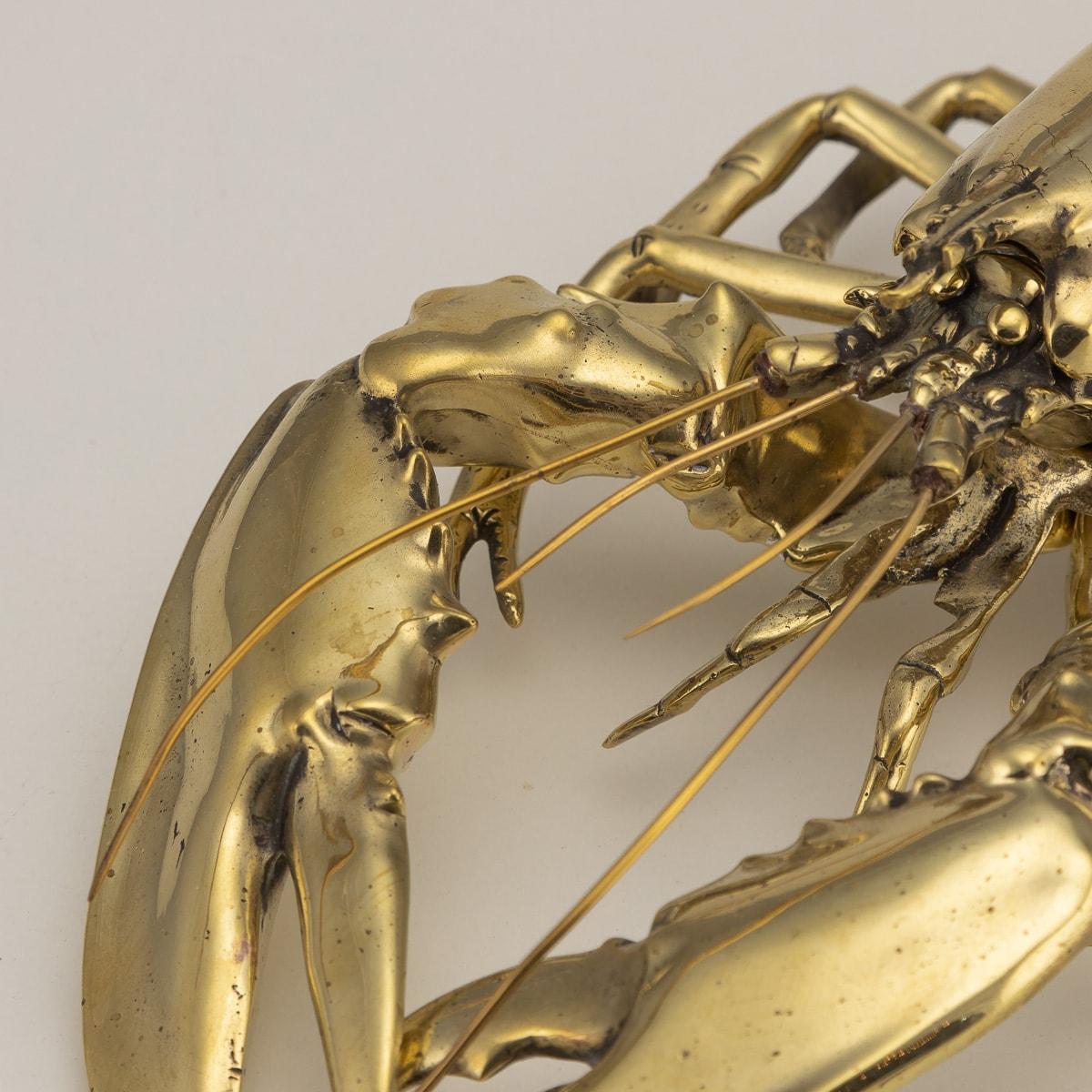 19th Century Victorian Brass Lobster Shaped Inkstand, c.1890 3