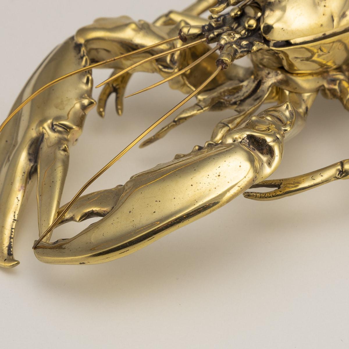 19th Century Victorian Brass Lobster Shaped Inkstand, c.1890 5