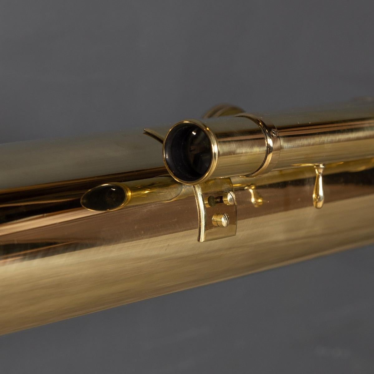 19th Century Victorian Brass Telescope On A Stand, c.1890 5