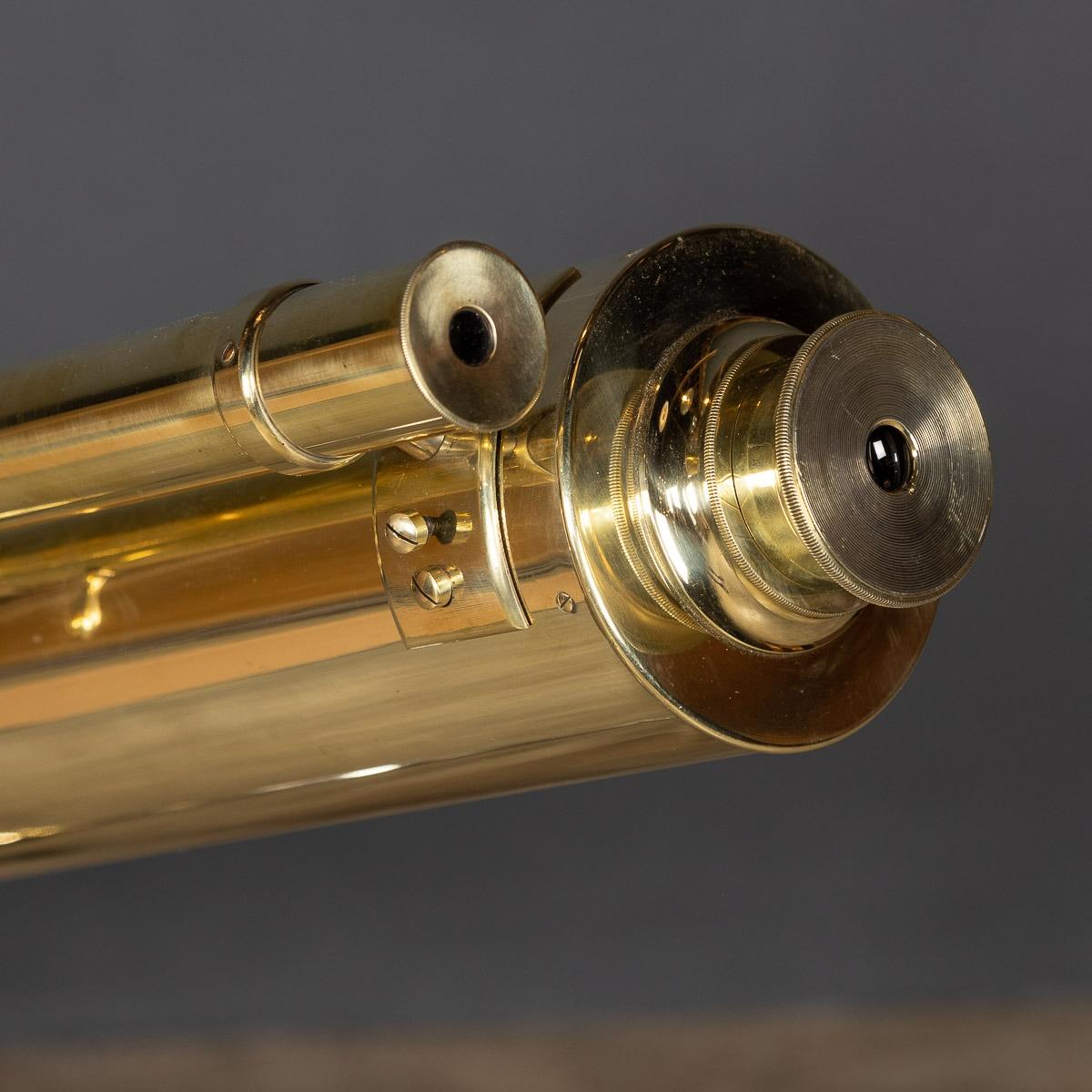 19th Century Victorian Brass Telescope On A Stand, c.1890 6