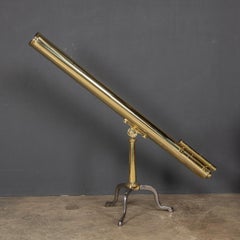 19th Century Victorian Brass Telescope On A Stand, c.1890