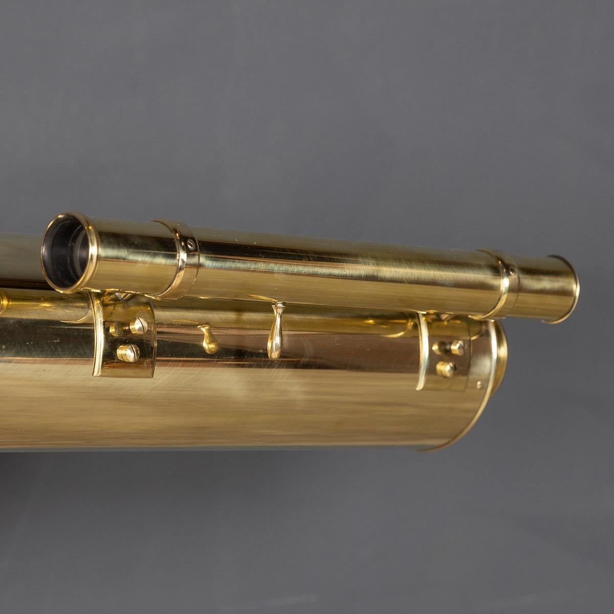 19th Century Victorian Brass Telescope On A Stand, c.1890 4