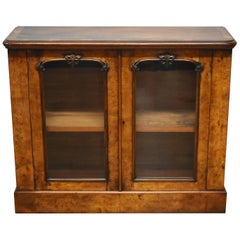 19th Century Victorian Burr Walnut Bookcase