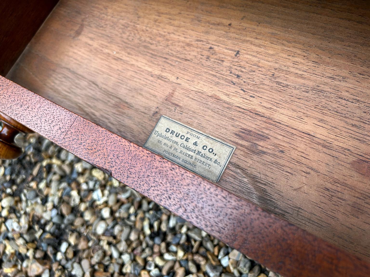 19th Century Victorian Burr Walnut Canterbury, by Druce & Co, London 5