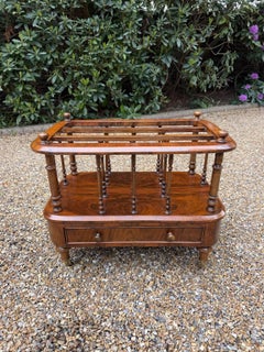 19th Century Victorian Burr Walnut Canterbury