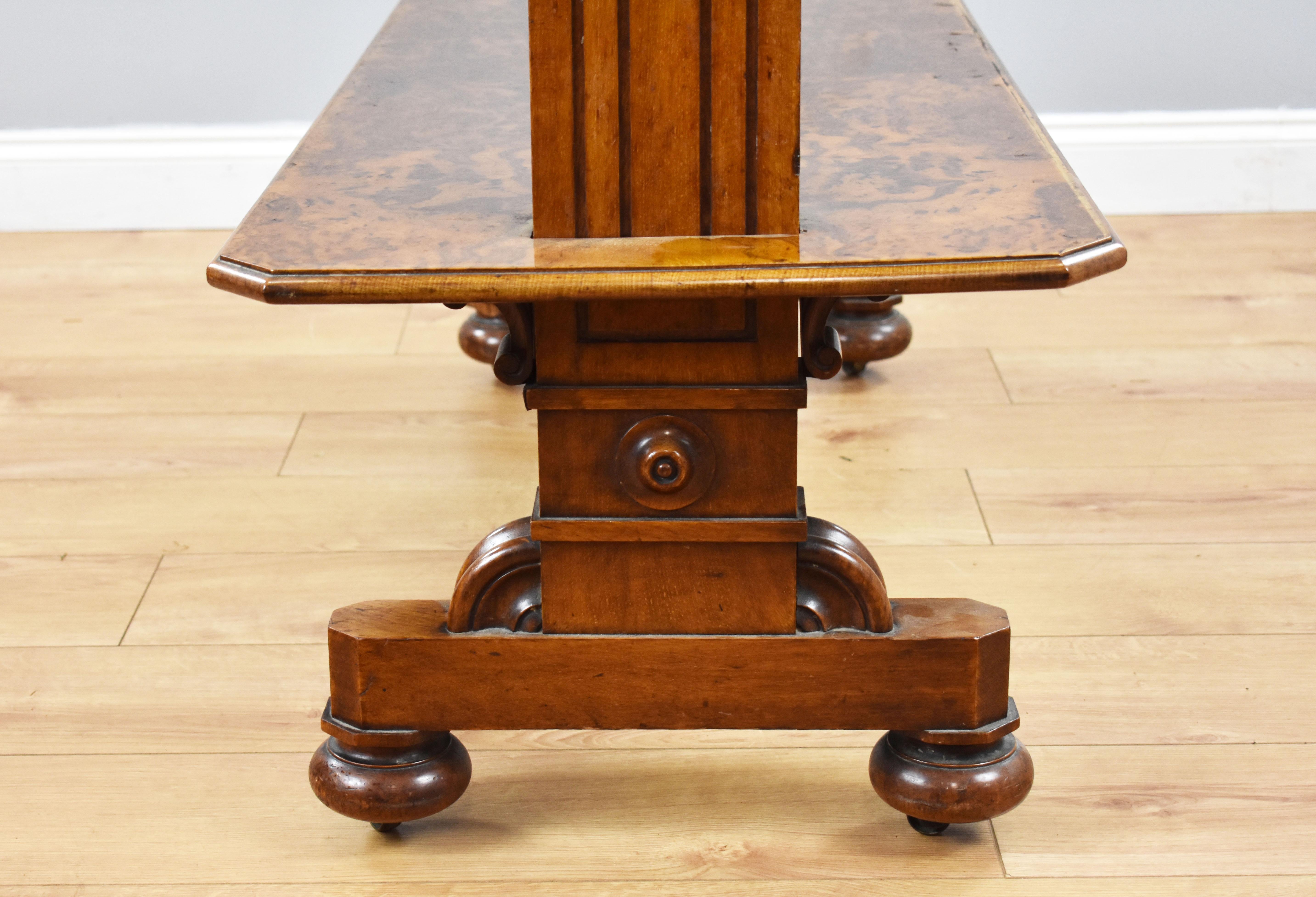 19th Century Victorian Burr Walnut Dumbwaiter For Sale 4