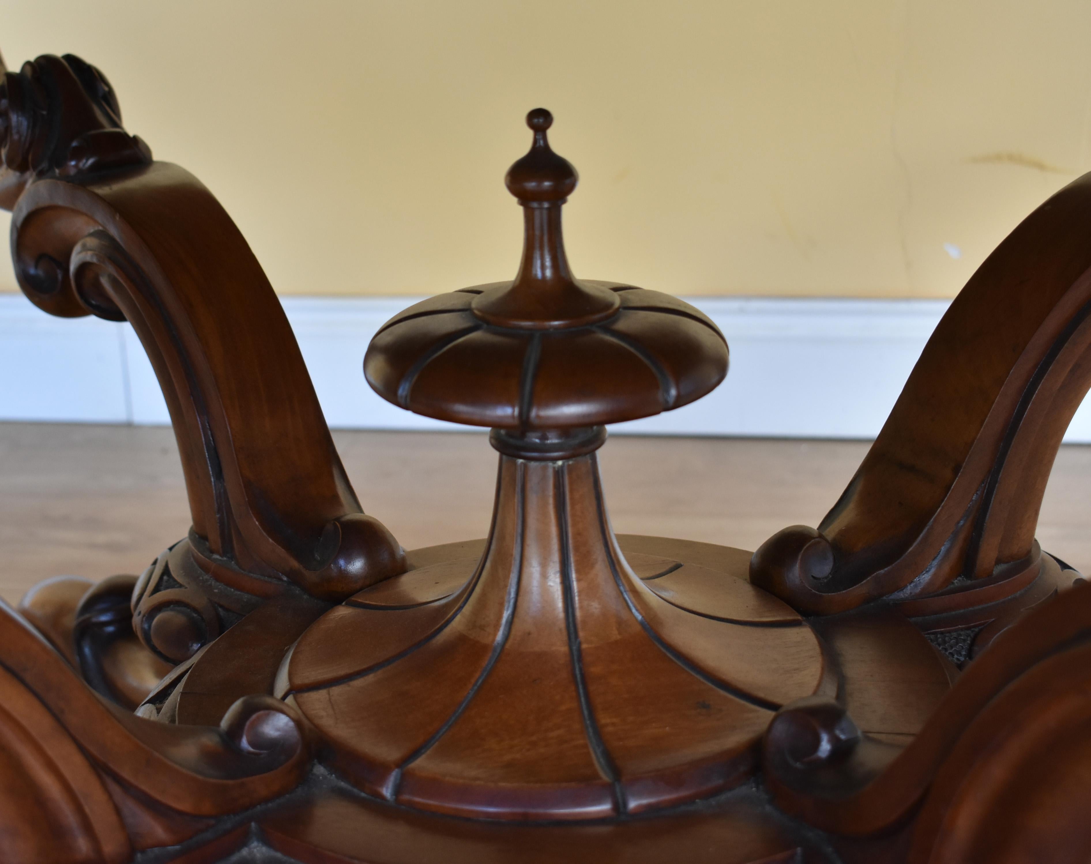 19th Century Victorian Burr Walnut Inlaid Centre Table 2