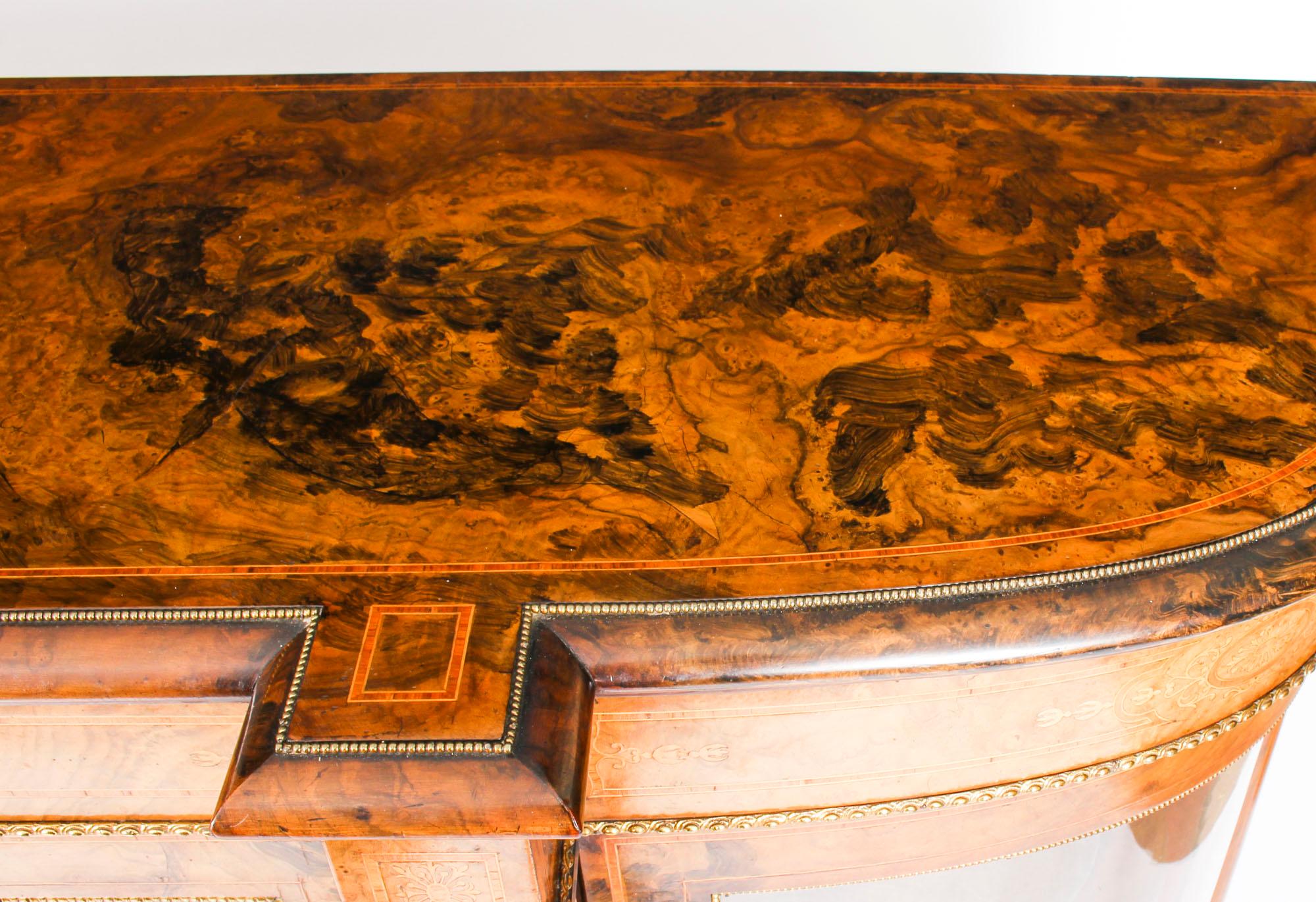 victorian walnut credenza