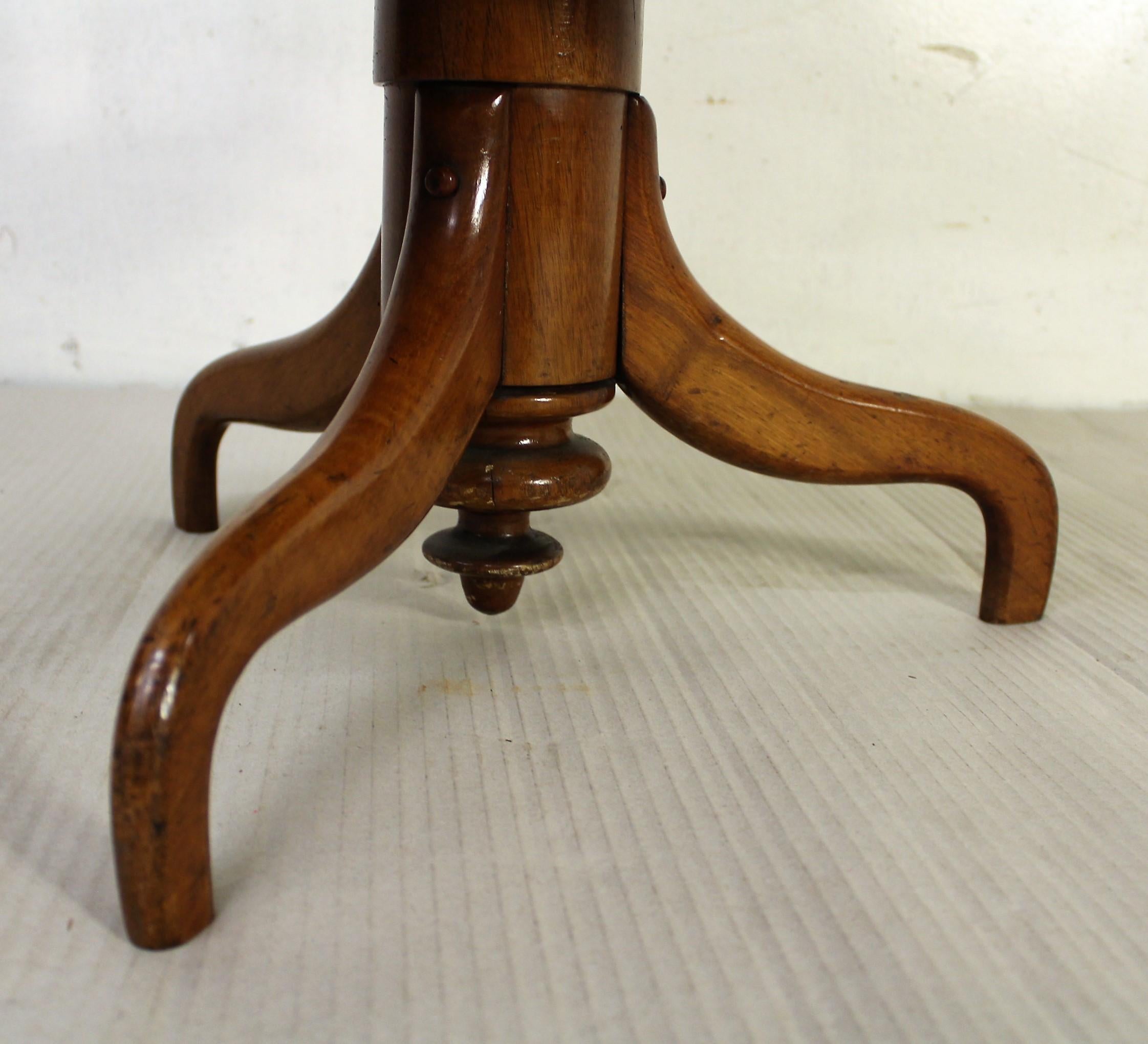 19th Century Victorian Burr Walnut Revolving 2-Tier Book Table 1