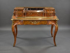 19th Century Victorian Burr Walnut Writing Table