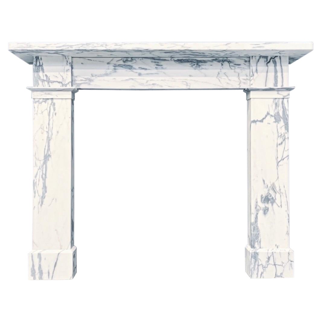 19th Century Victorian Calacatta Marble Fireplace Surround