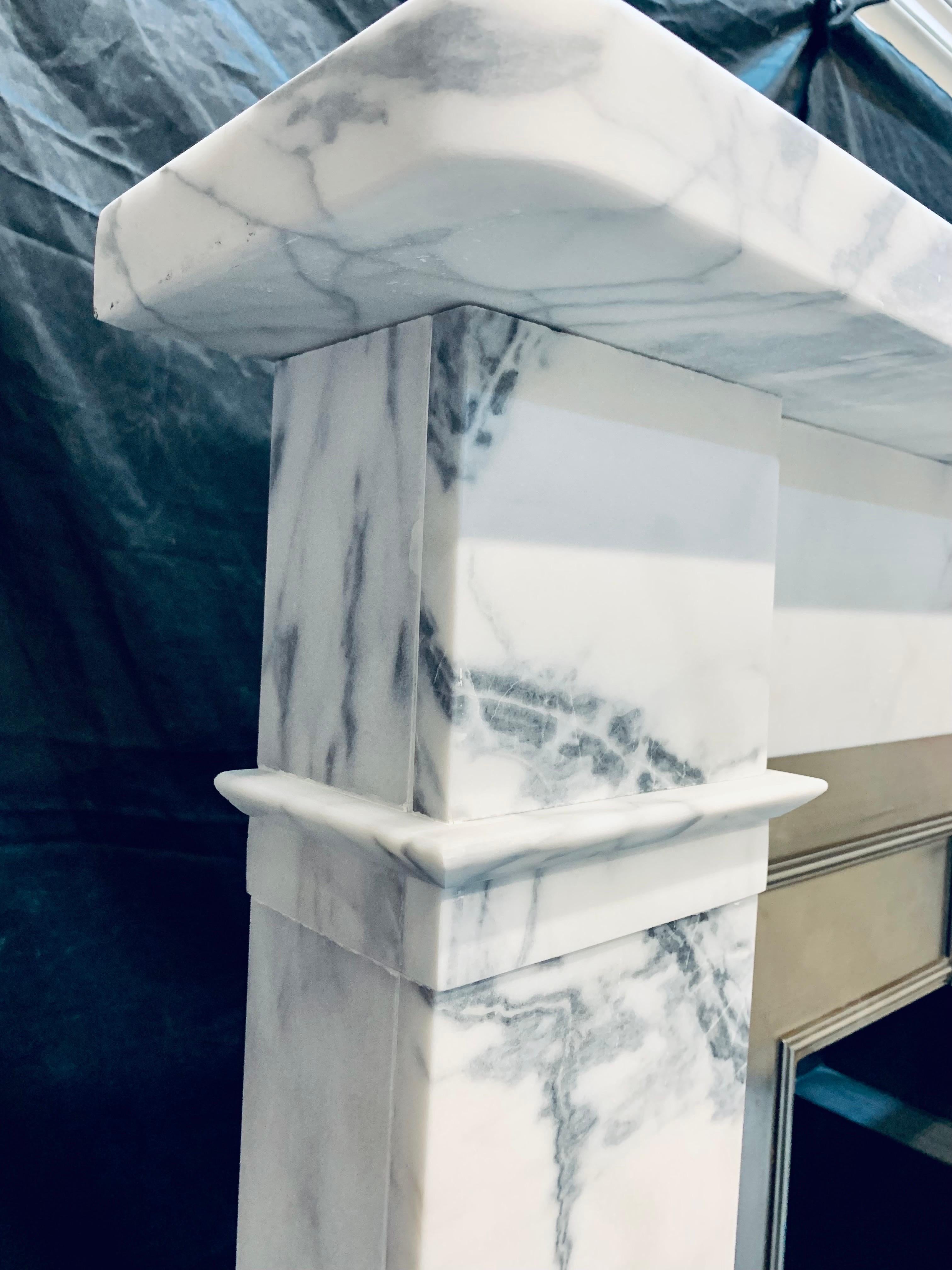 19th Century Victorian Calacatta Marble
Fireplace Surround. For Sale 7