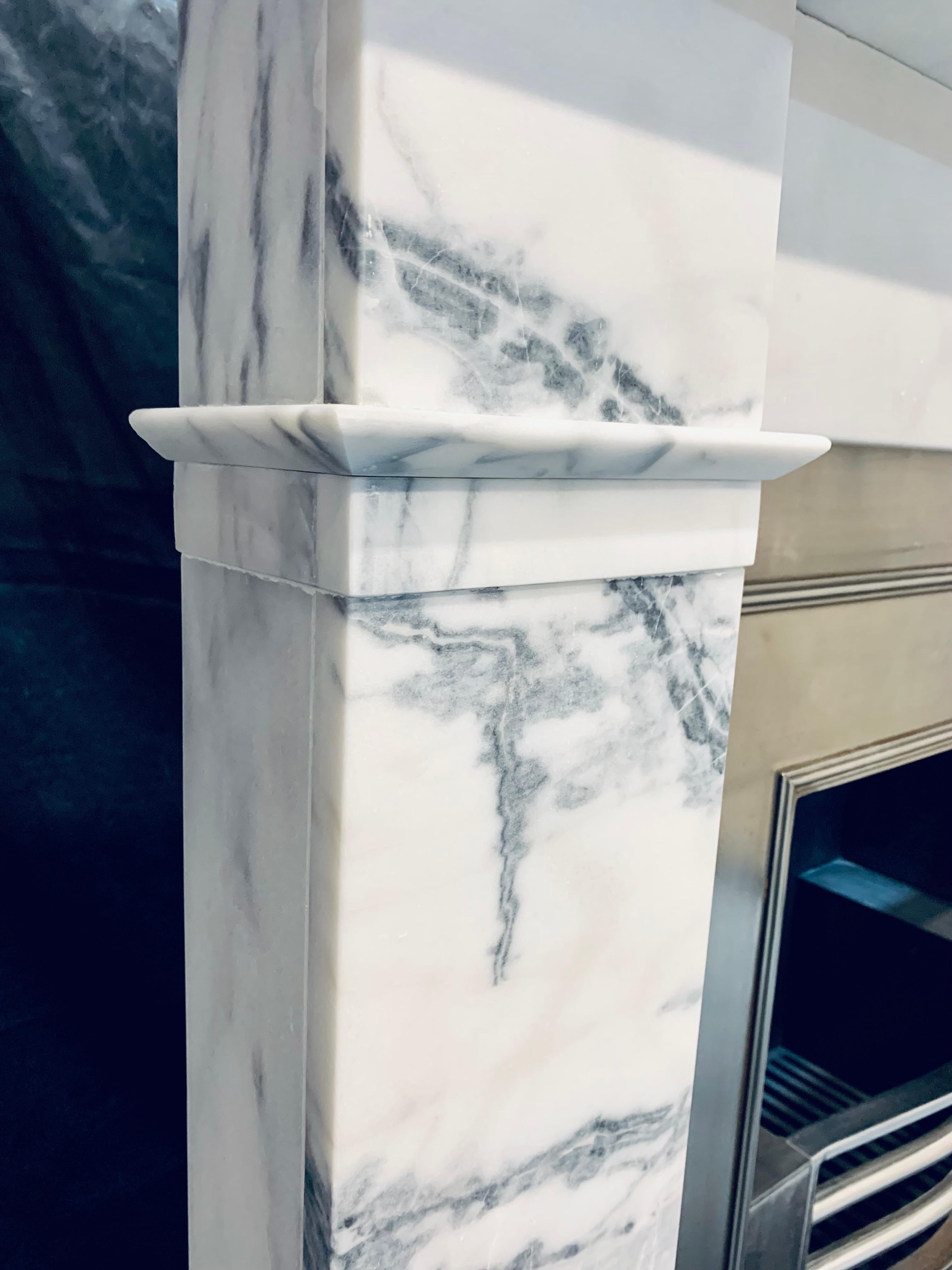 19th Century Victorian Calacatta Marble
Fireplace Surround. For Sale 10