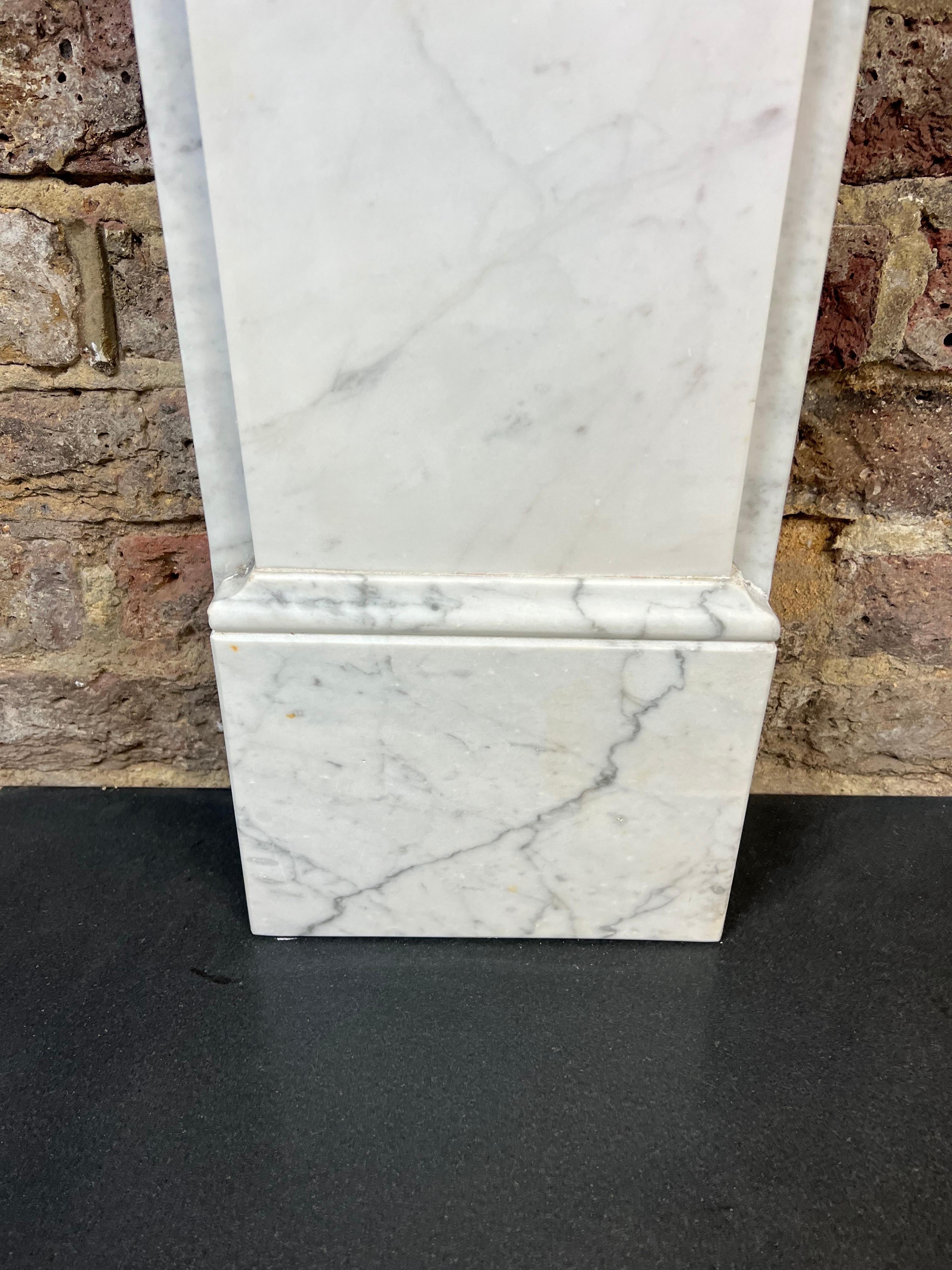 19th Century Victorian Carrara Marble Fireplace Mantlepiece 12