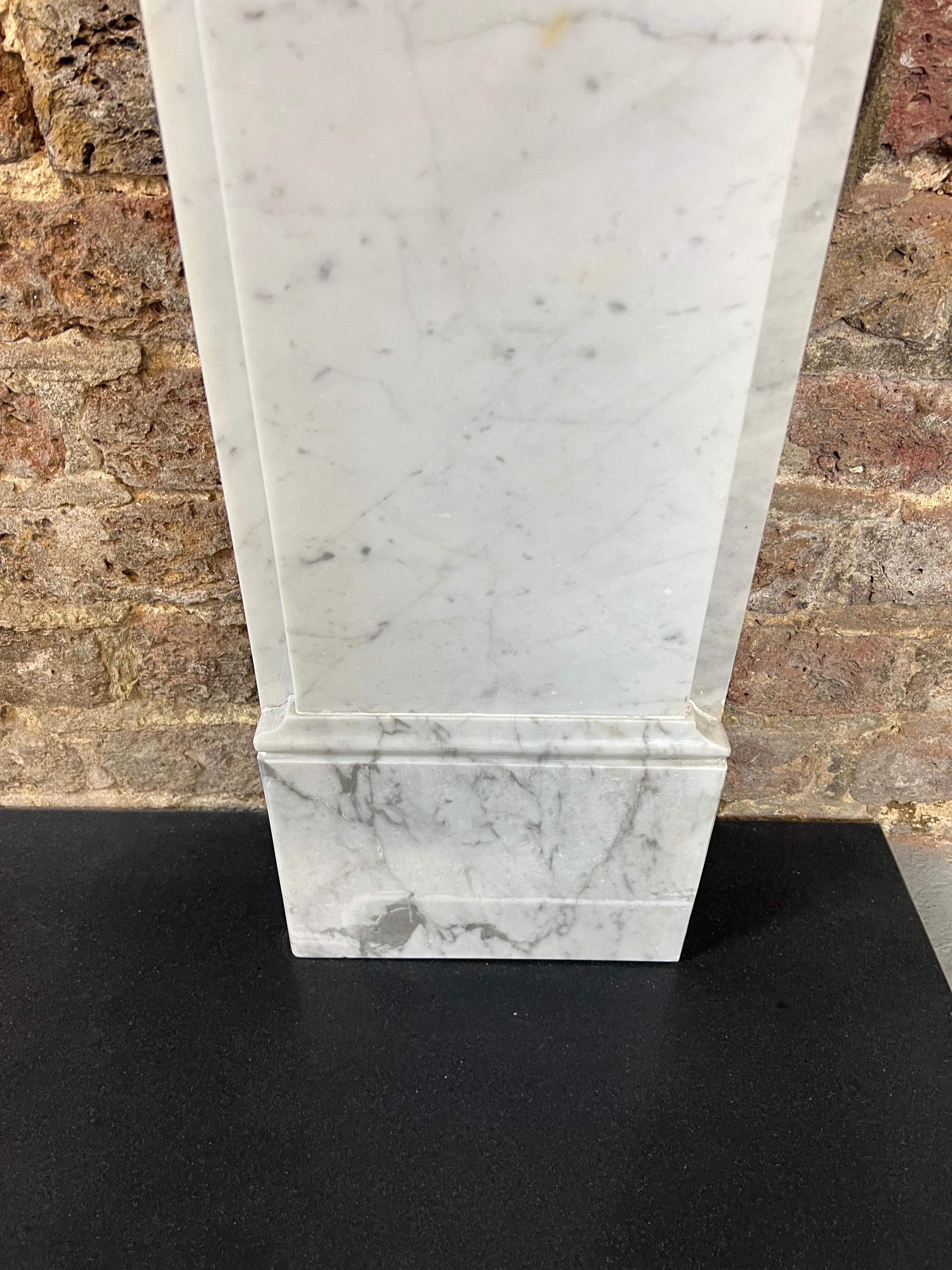19th Century Victorian Carrara Marble Fireplace Mantlepiece 13