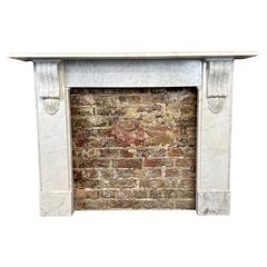 19th Century Victorian Carrara Marble Fireplace Mantlepiece