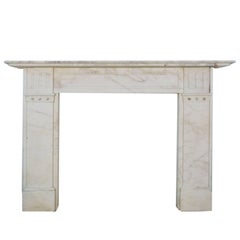 19th Century Victorian Carrara Marble Fireplace Surround