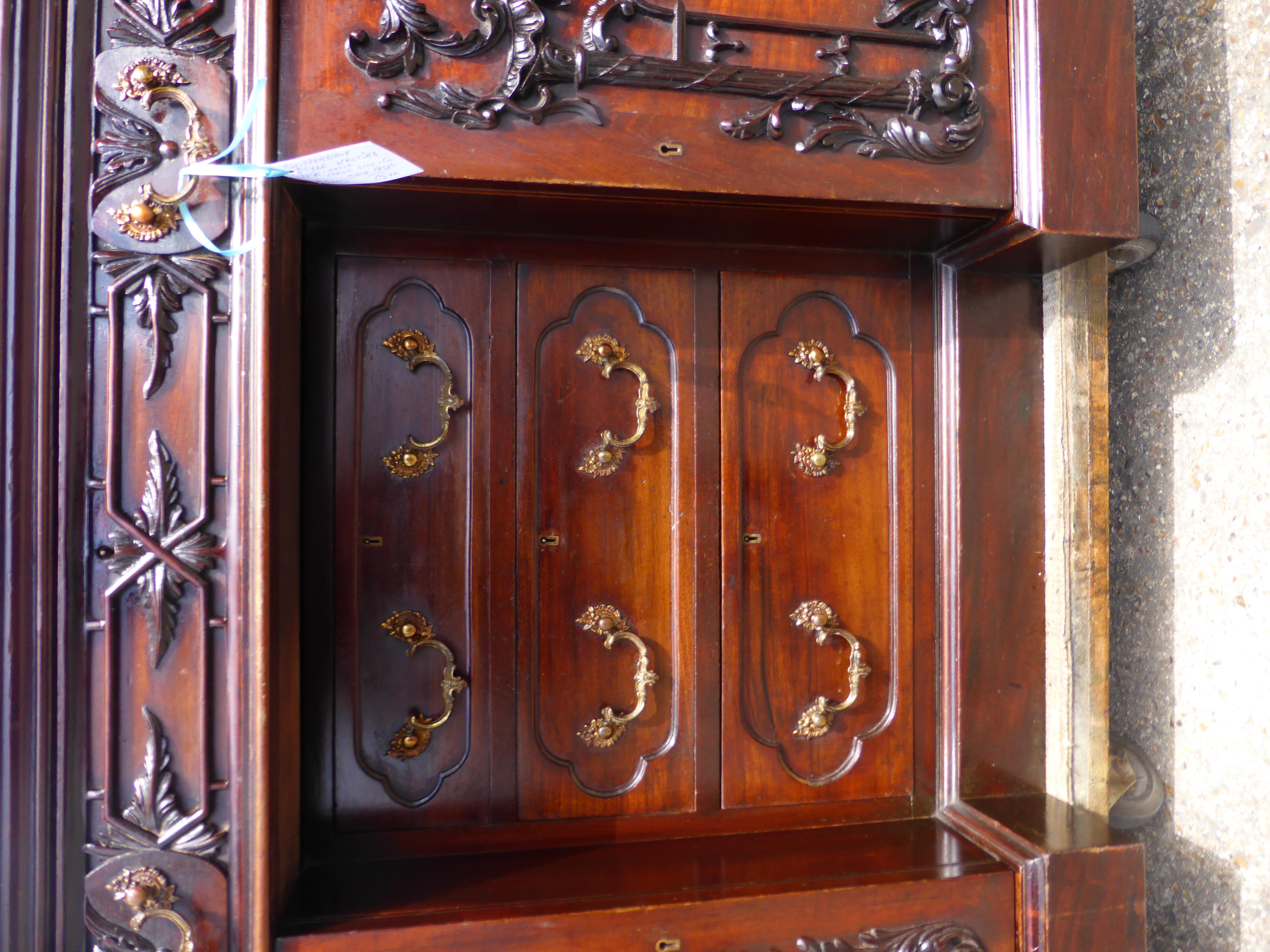 antique carved desk