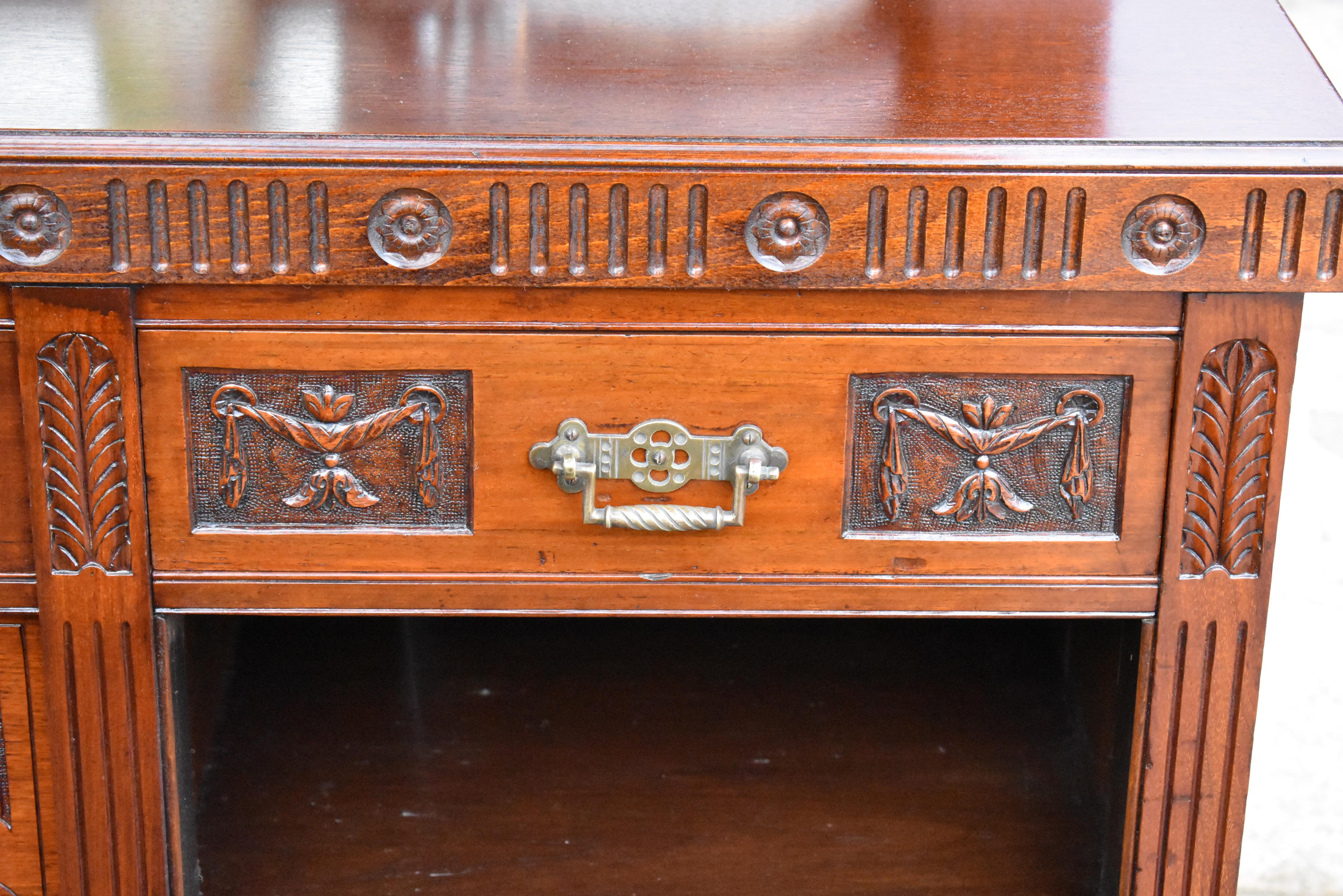 19th Century Victorian Carved Mahogany Front and Back Bar 5