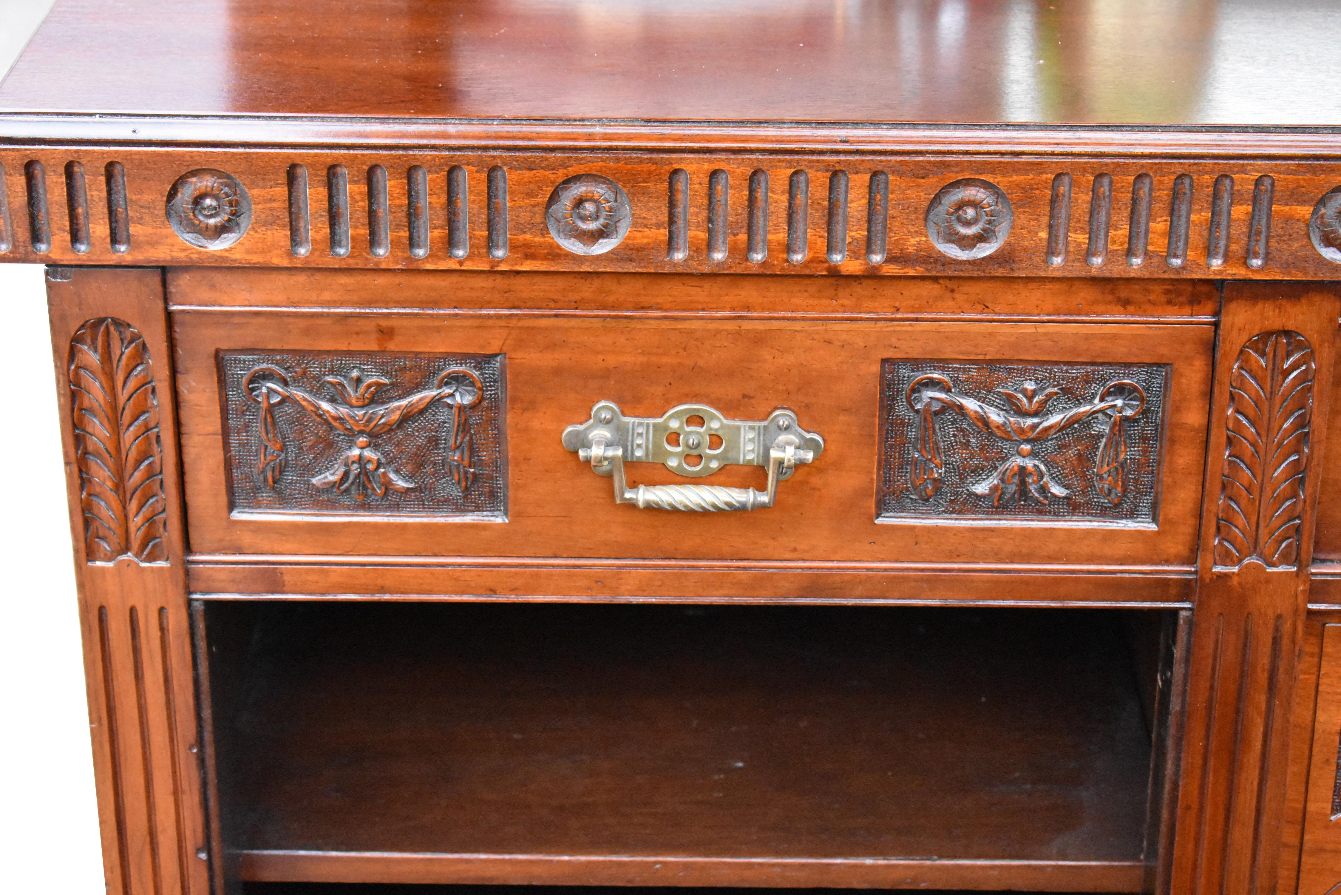 19th Century Victorian Carved Mahogany Front and Back Bar 3