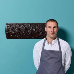 19th Century Victorian Carved Mahogany Panel