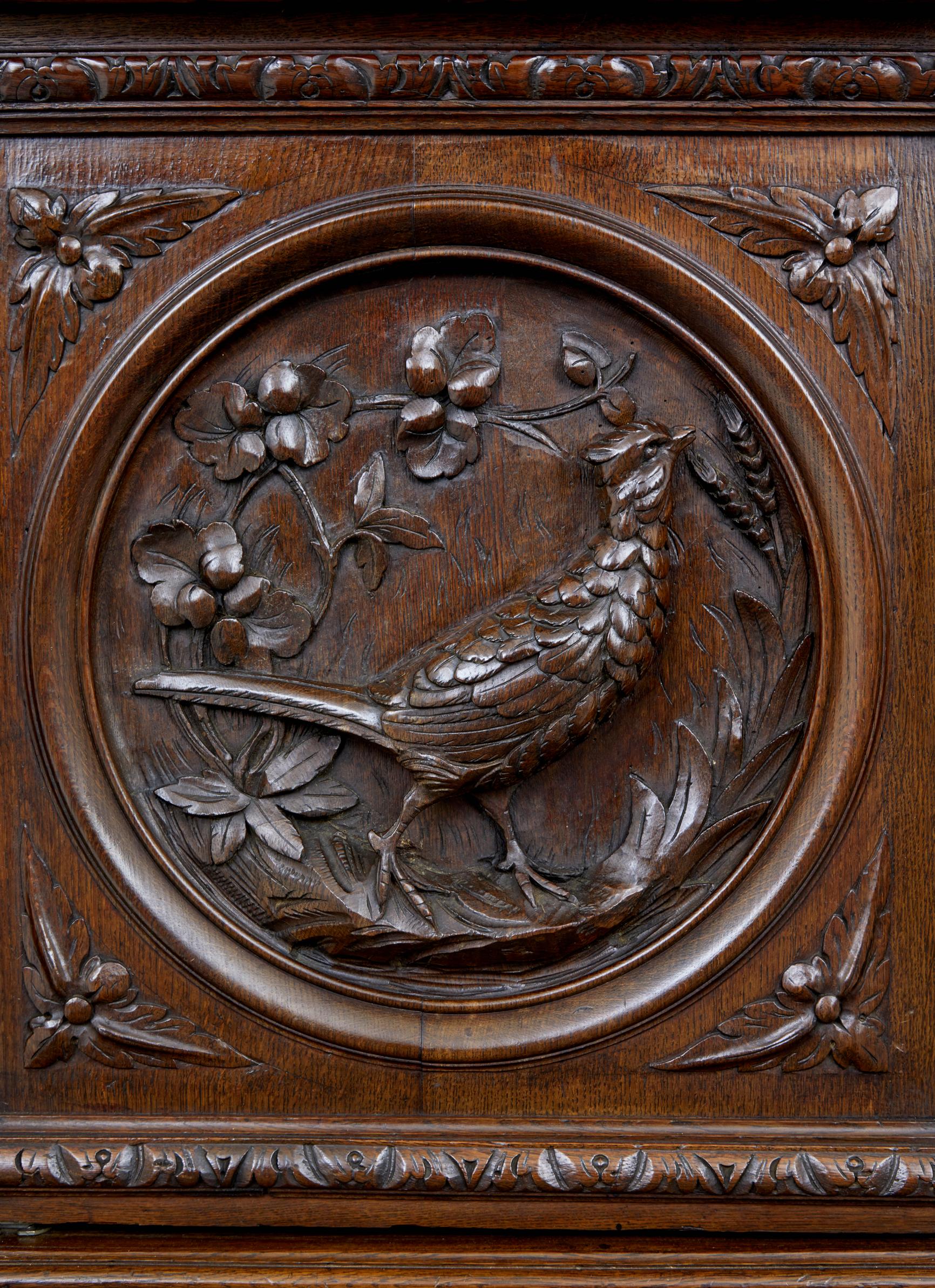 British 19th Century Victorian Carved Oak Dresser