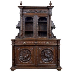 Antique 19th Century Victorian Carved Oak Dresser