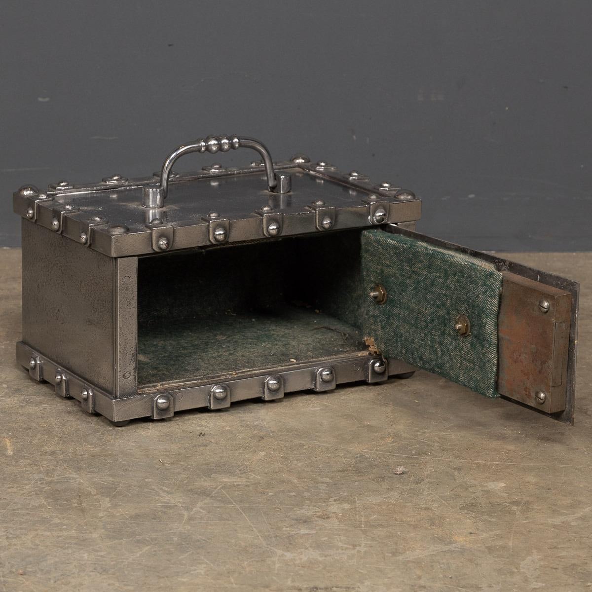 19th Century Victorian Cast Iron Bound Strong Box, C.1860 3
