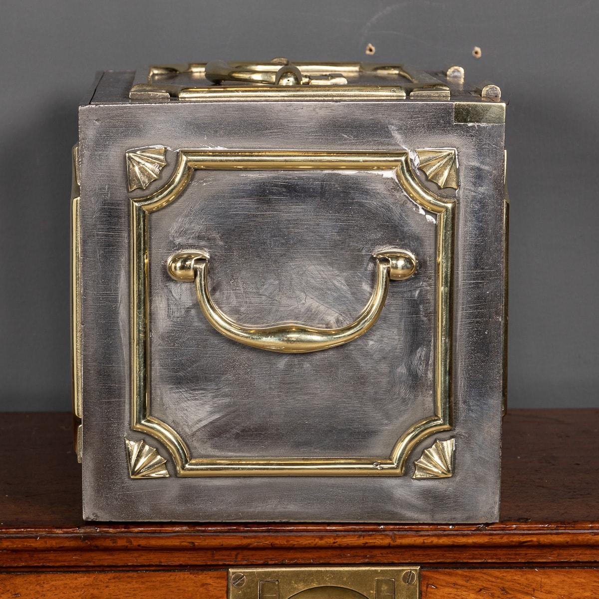 19th Century Victorian Cast Iron Bound Strong Box, c.1870 1