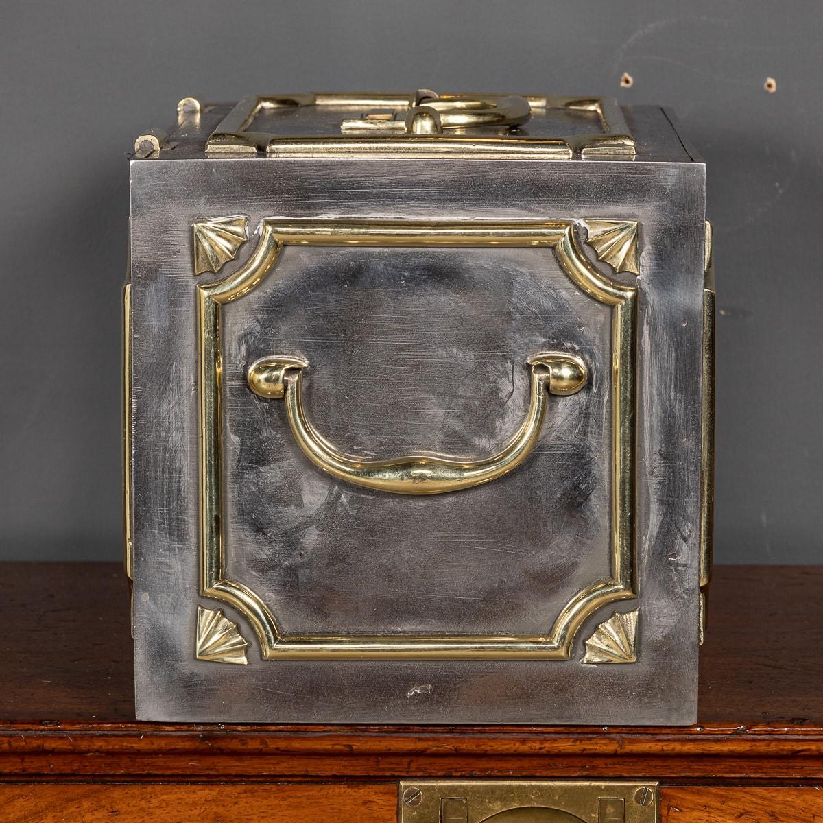 19th Century Victorian Cast Iron Bound Strong Box, c.1870 3