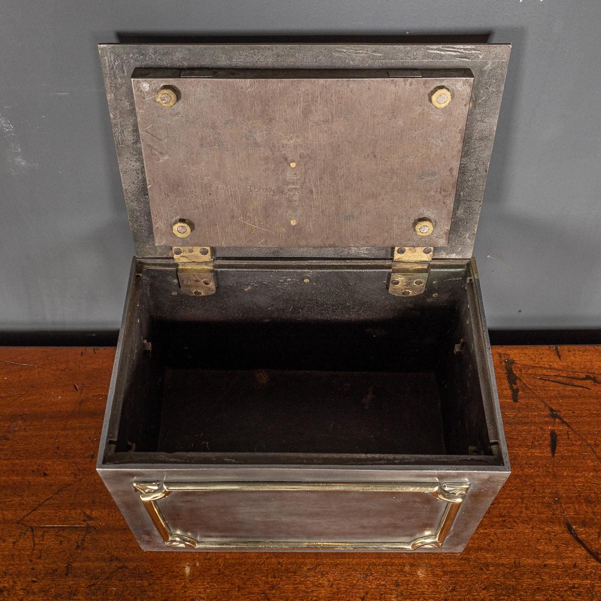 19th Century Victorian Cast Iron Bound Strong Box, c.1870 5