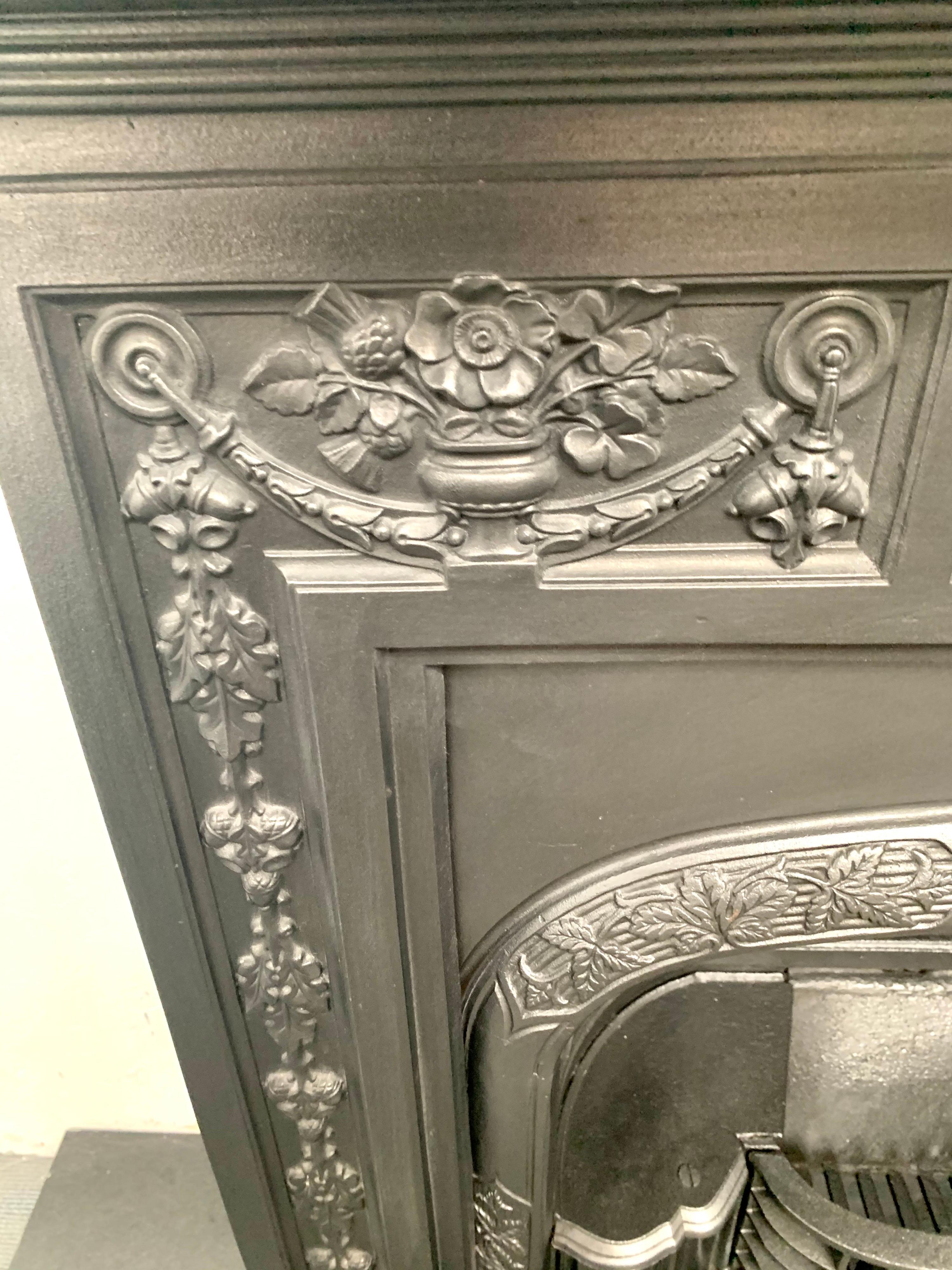 19th Century Victorian Cast Iron Fireplace 3