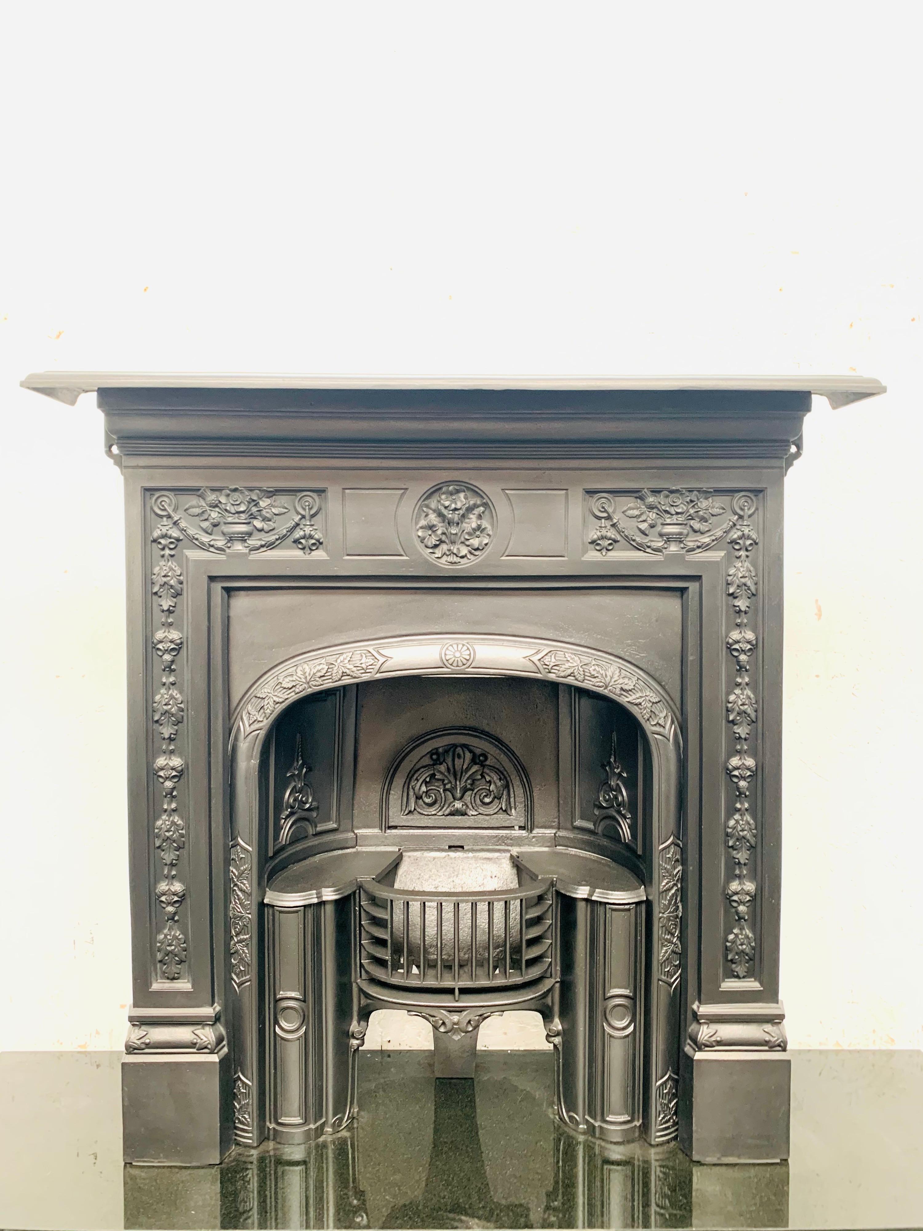 19th Century Victorian Cast Iron Fireplace 5